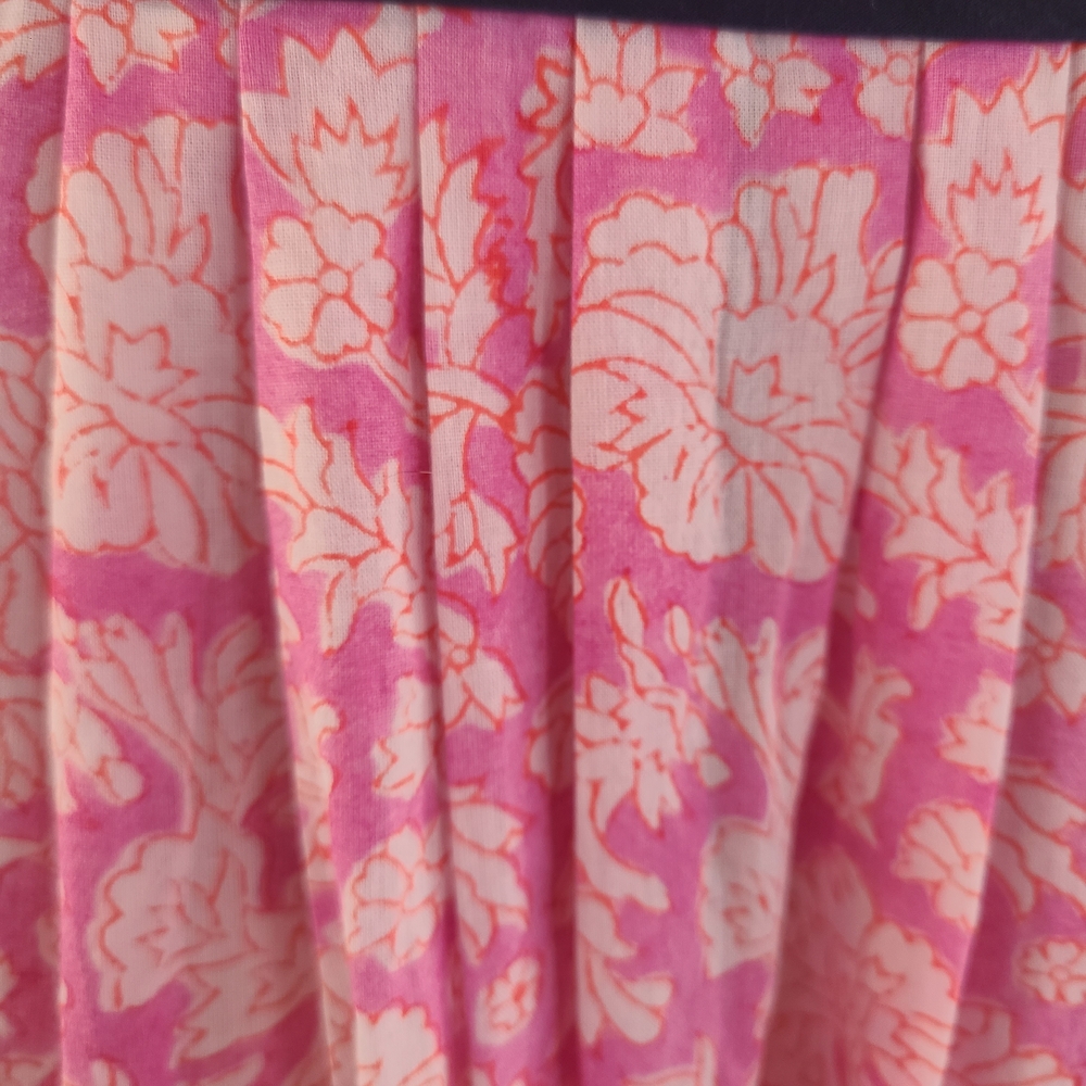 ​SZ Blockprints x J.Crew Kitty Dress in Pink Blue Floral Block Print - Picture 7 of 12